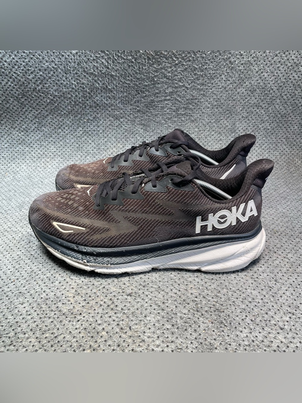 Hoka One One Clifton 9 Black Running Shoes Size 13 Men’s